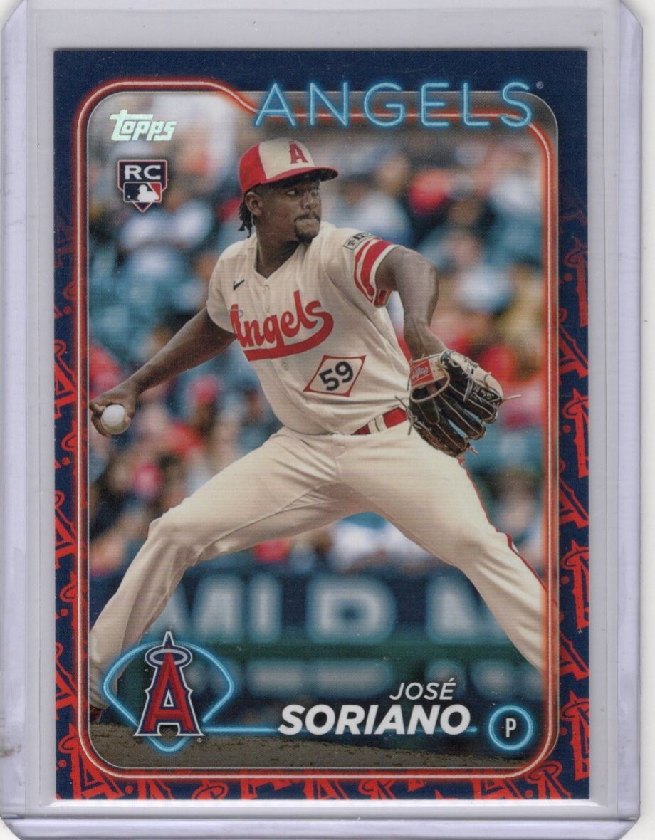 Jose Soriano 2024 Topps Series 1 Team Color Border (RC) Rookie Card SP Angels 15