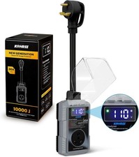 RV Surge Protector 30 Amp 10000 Joules with High/Low Gray,LED Display 30A 10000J