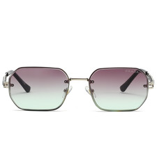 Prad 3334 Sunglasses Silver Frame Gray Green Lenses 57-18-145mm UV