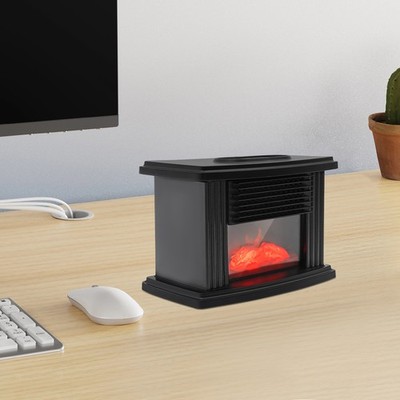 1000W Heating Portable Electric Fireplace Heater 3D Realistic Flame Log Effect