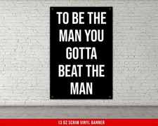 Motivational Gym Banner Custom Name Inspirational Quote Weightlifting Decor