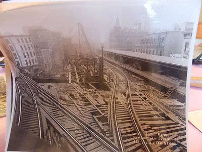 Vintage Original 1915 Bowery 3 Av El Subway NYC New York City Photo 20