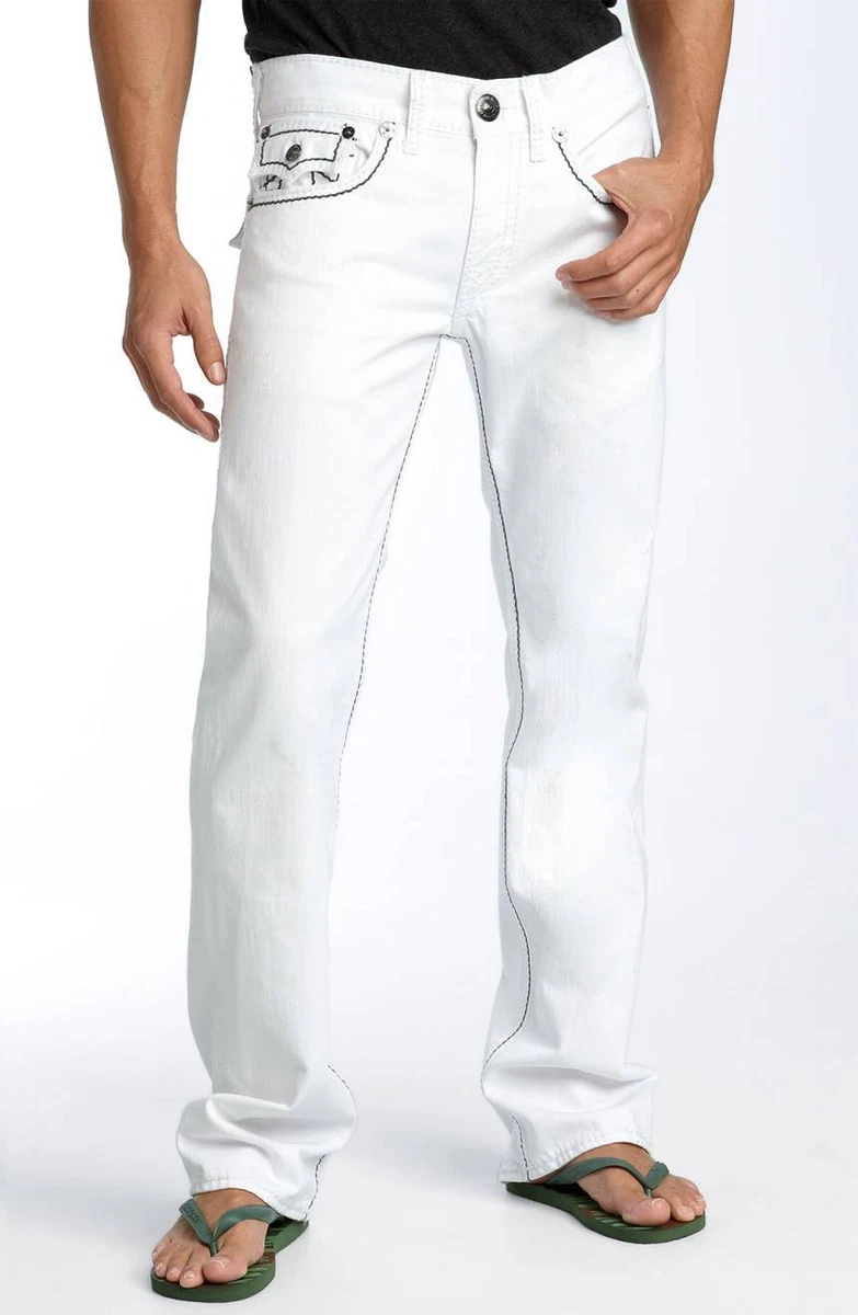 True Religion Jeans Men s BILLY Giant Big T Body rinse WHITE 31 28858WGGBT