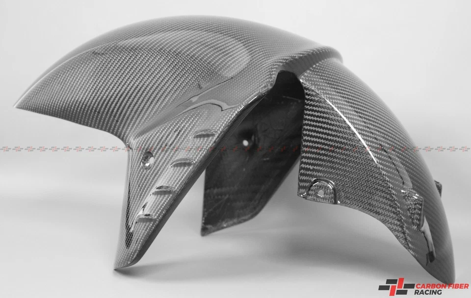 Guardabarros delantero de fibra de carbono Kawasaki Ninja ZX-14 2006-2023, ZZR1400 (se adapta a GTR1400) Foto 2 de 2