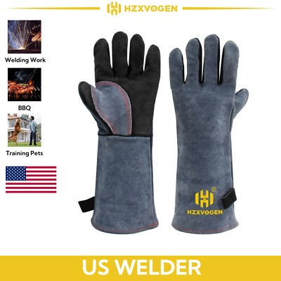16'' Welding Gloves,HZXVOGEN MIG TIG Welding Gloves Safety Protection Oven Glove