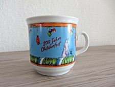 Trinkbecher, Feinsteinzeug, ca.9,5 cm hoch, 200 Jahre Oktoberfest