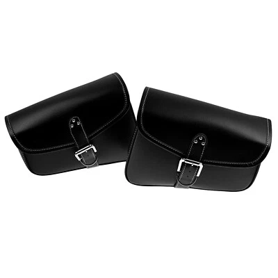 1 paire Sacs de selle de moto sac à outils latéral bagage Noir Pour Harley XL883 - Photo 1/4