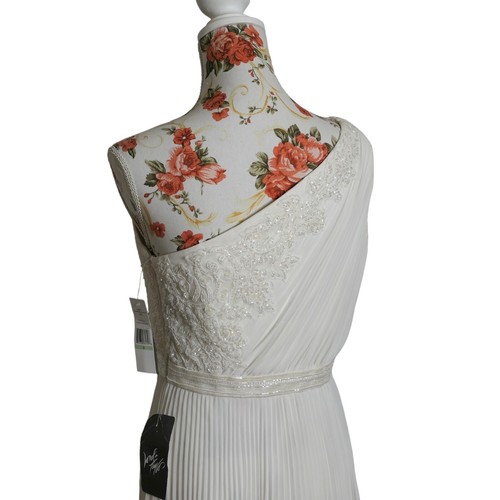 NWT Carmen Marc Valvo Sz 8 Gown Ivory Beaded Bridal Bride Formal Prom Wedding - Picture 13 of 16