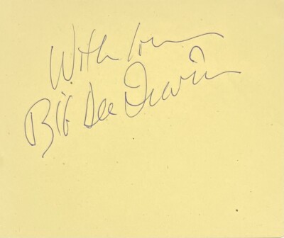 Big Dee Irwin signierte Autogramm Buchseite