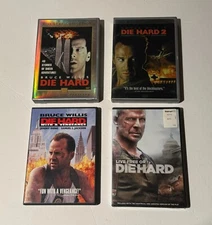 Die Hard DVD Lot of 4 Bruce Willis 1, 2, Live Free or Die Hard with a Vengeance
