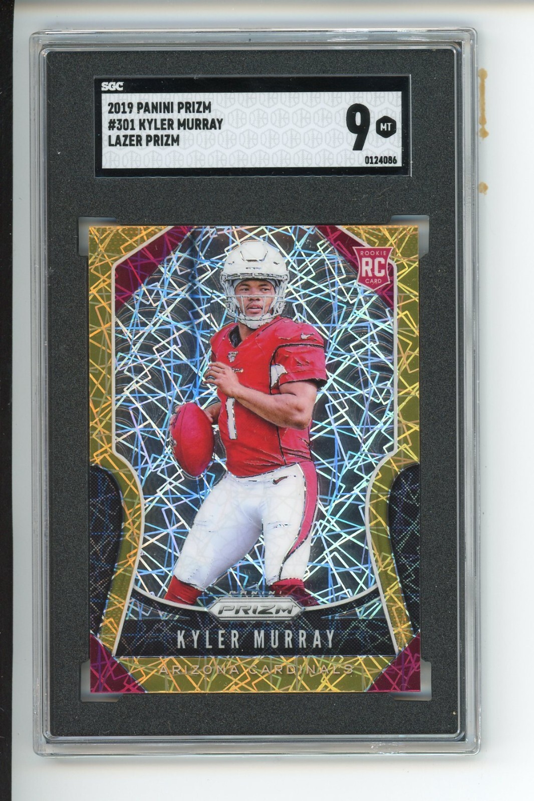 SGC 9 Kyler Murray 2019 Panini Prizm Orange Lazer Prizm #301 RC Rookie Arizona