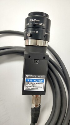 KEYENCE XG-200C Digital 2 MP Color Industrial Camera + 16mm F:1.4 Lens + Cable