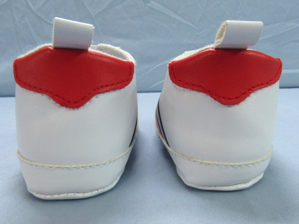 K-SWISS Infantil BLANCO Rayas FONDO SUAVE Tenis ZAPATOS BEBÉ Cuna Botín Talla 4 Foto 4 de 4