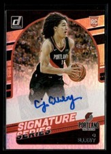 2020-21 Donruss Signature Series Rc CJ Elleby Auto Portland Trail Blazers
