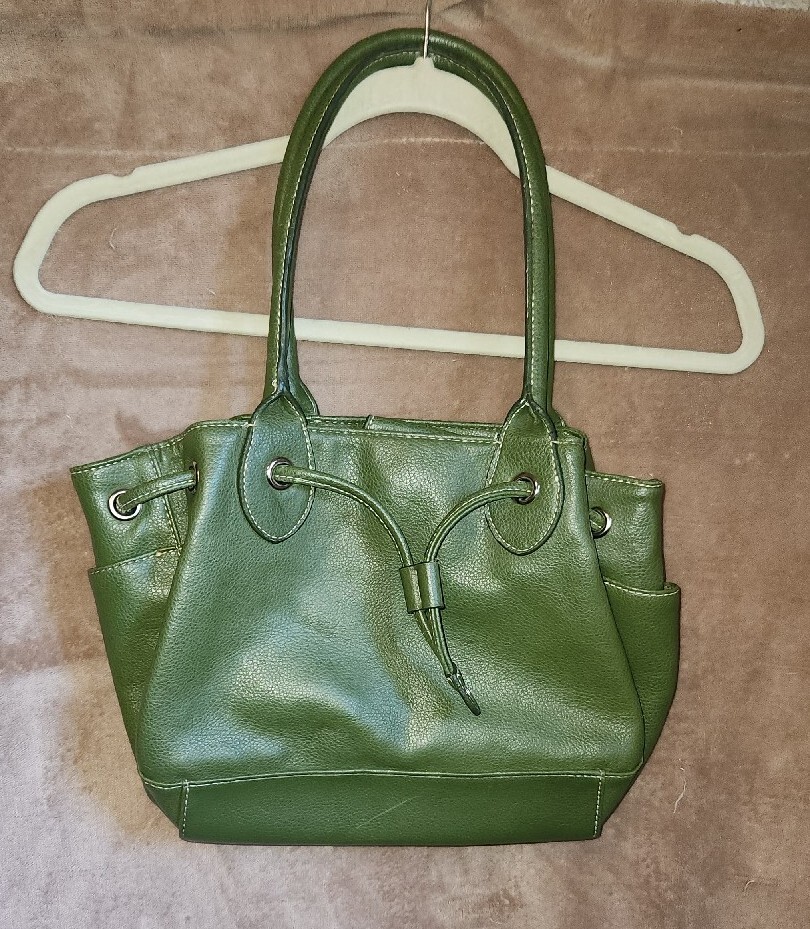 Nine West Green Drawstring Satchel Handbag