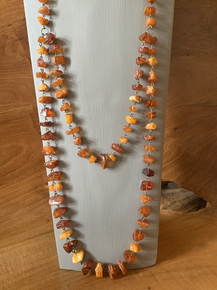 baltic amber layered necklace Vintage Amber Jewelry Beaded Amber Necklace