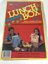 Vintage 5 Cardboard Reusable Lunch Boxes GENERAL BOX CO. NIP Different Designs 