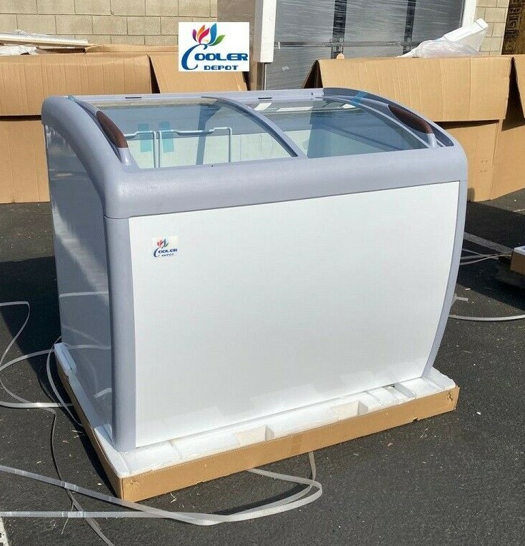 NEW 39" Ice Cream Gelato Chest Freezer Top Glass Display 9.2 Cubic Ft NSF ETL