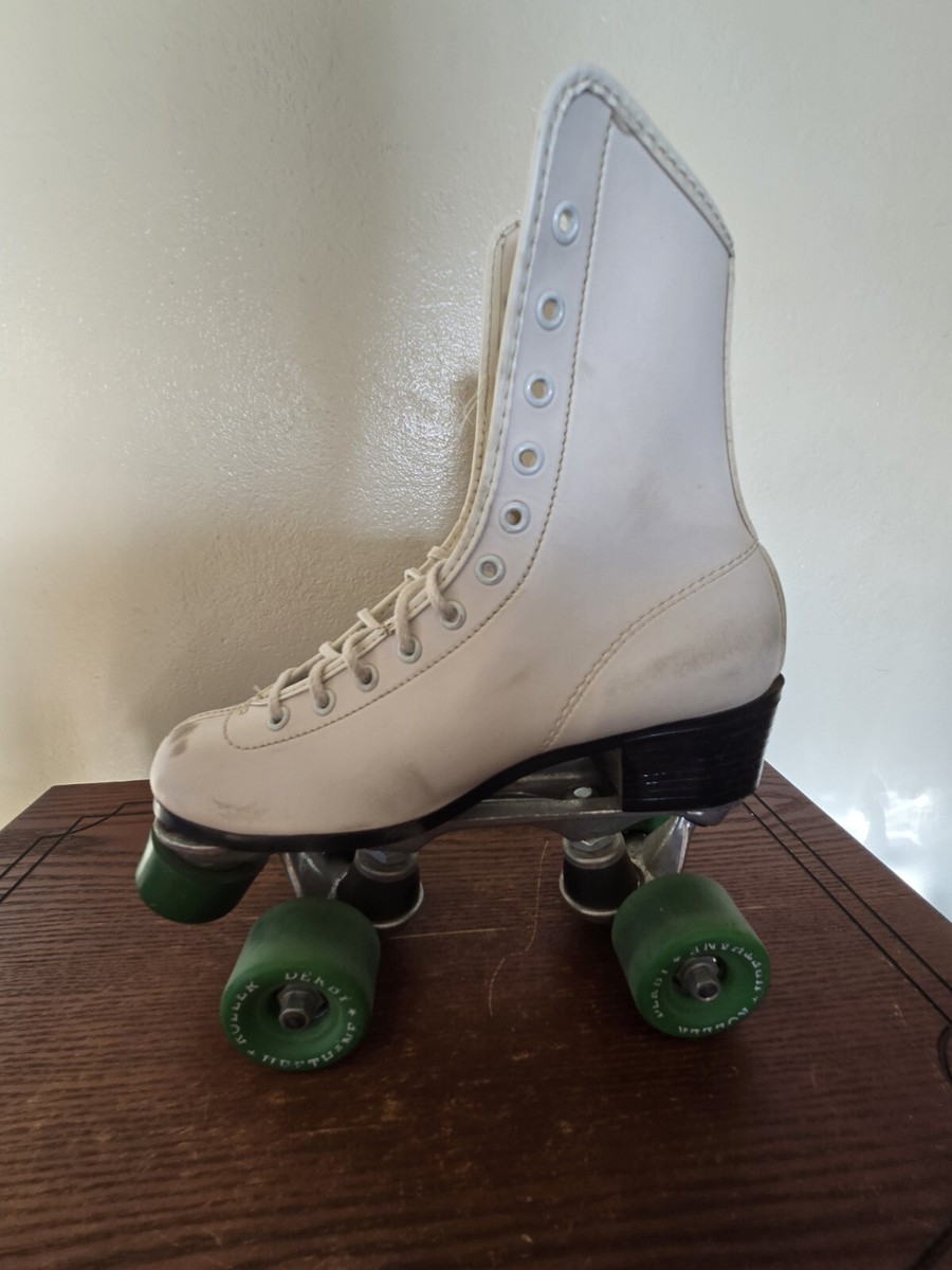 Patins à Roulettes Roller Derby Vintage Années 70 - Taille 9 Femme - Roues Uréthane - Occasion