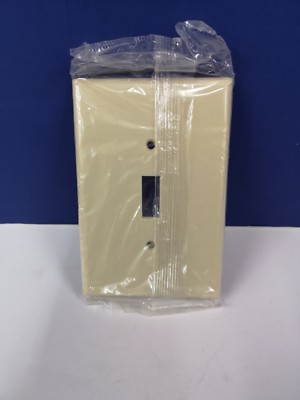 Leviton 86101 1-Gang Oversized Toggle Switch Wallplate – Thermoset Ivory, Device Mount, 0.75'' Wider & Taller To Cover Irregular Wall Cutouts And Scratches