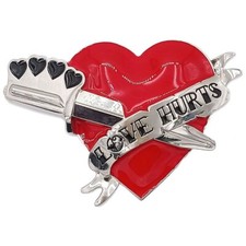 Love Hurts Heart Belt Buckle