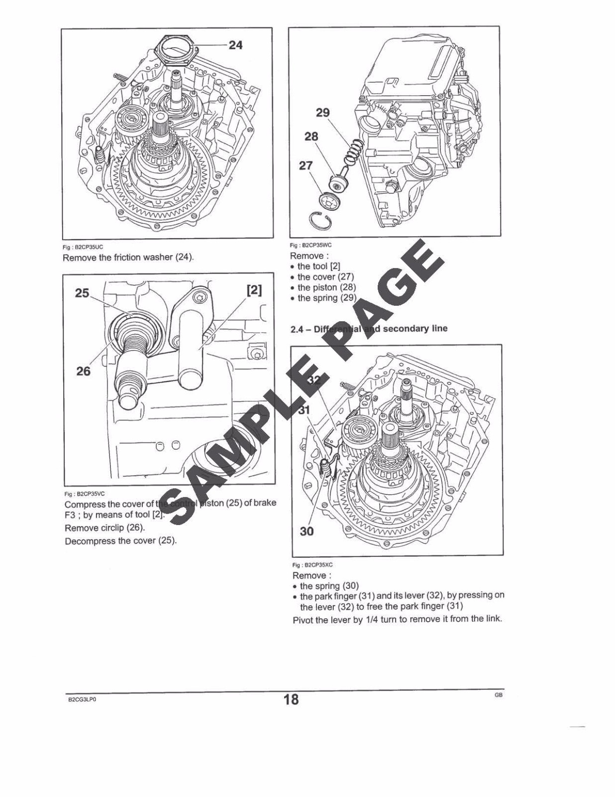 PEUGEOT CITROEN AL4 DPO AUTOMATIC GEARBOX SERVICE REPAIR & PARTS MANUAL