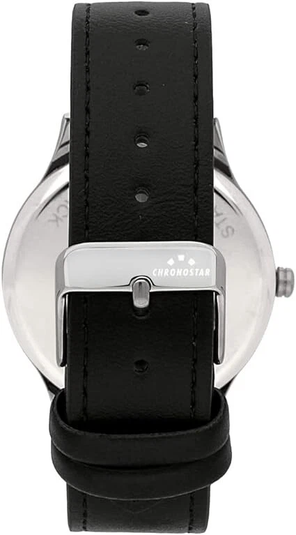 OROLOGIO UOMO CHRONOSTAR MODELLO RETRO',QUADRANTE NERO CASSA 39mm,CINTURINO NERO - Immagine 2 di 2