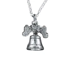LIBERTY BELL Necklace on Chain or Charm Only Pewter US History Philadelphia Icon