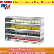 Cigarette Showcase Rack Retail Aluminium Cigarette Display Cabinet w/Push Tray