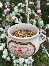 Hanging Beaded Bird Feeder Garden Art