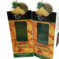 TOUCH ORGANIC 🍍PINEAPPLE 🍍 ORGANIC GREEN TEA  2 Boxes= 80 Tea Bags BB: 07/2026