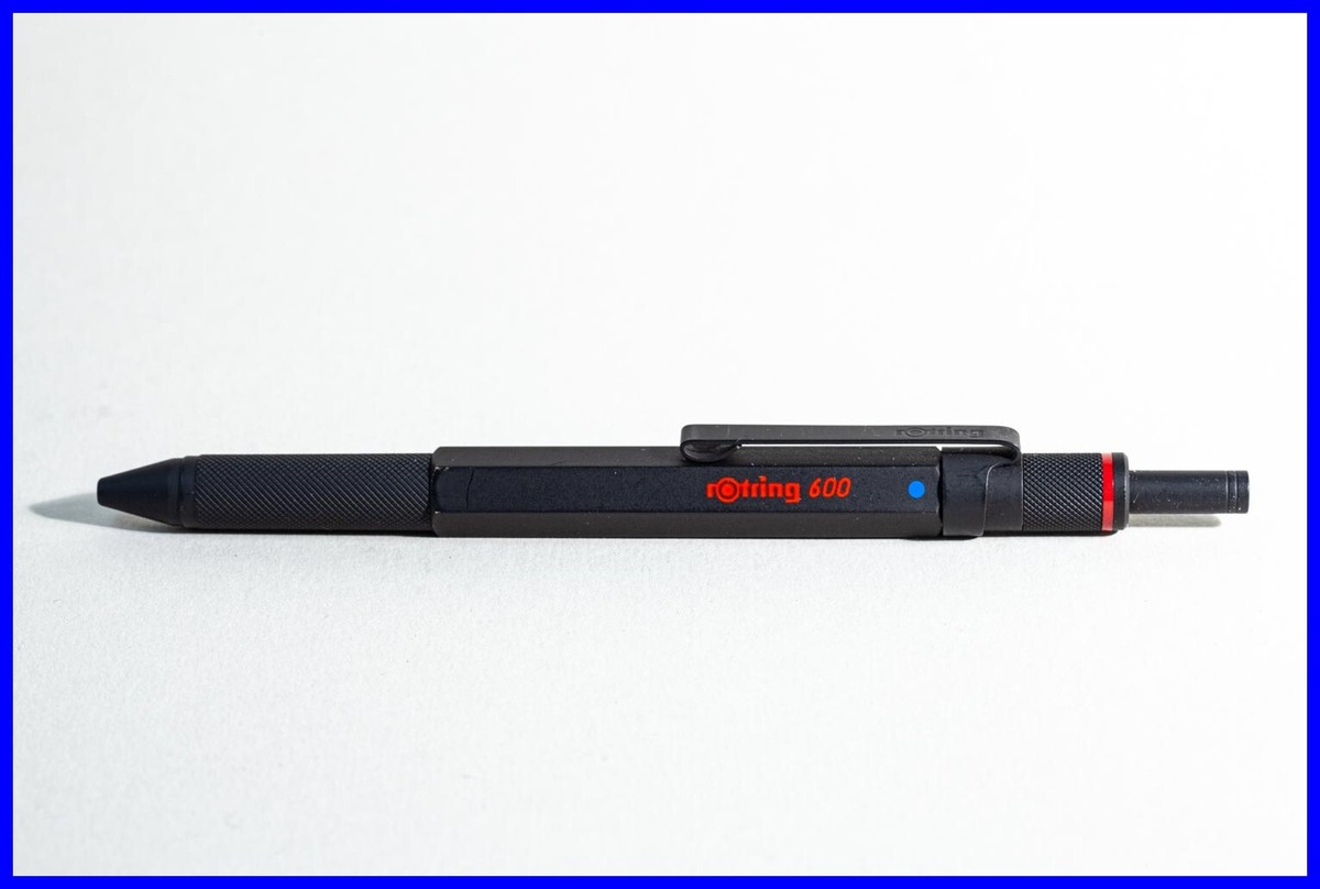 1990s rOtring 600 TRIO PEN Black RED PRINT Ballpoint Pen + Pencil