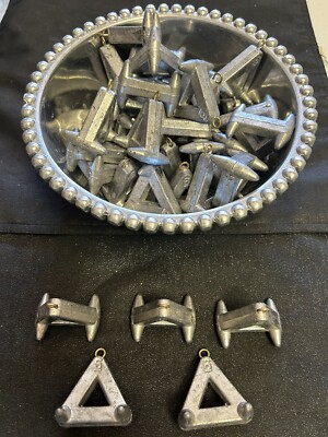 oz Triangle Snag Claw Surf Fishing Lead Weights 37 Sinkers