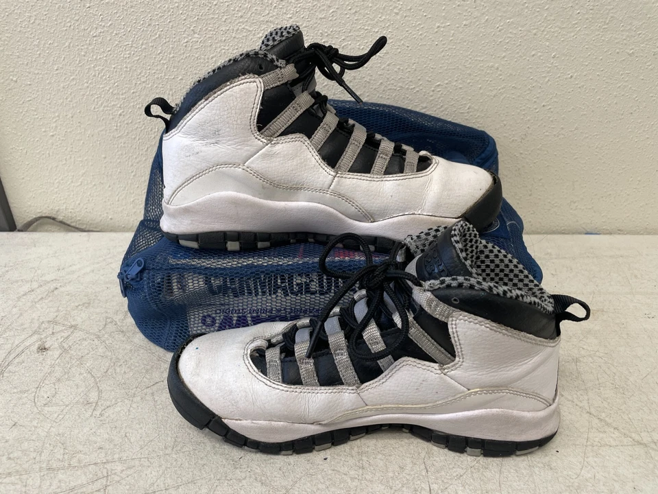 Nike Air Jordan Retro 10 Acero 2013 (GS) Niño Talla 4.5Y Tenis Blanco 310806- Foto 2 de 4