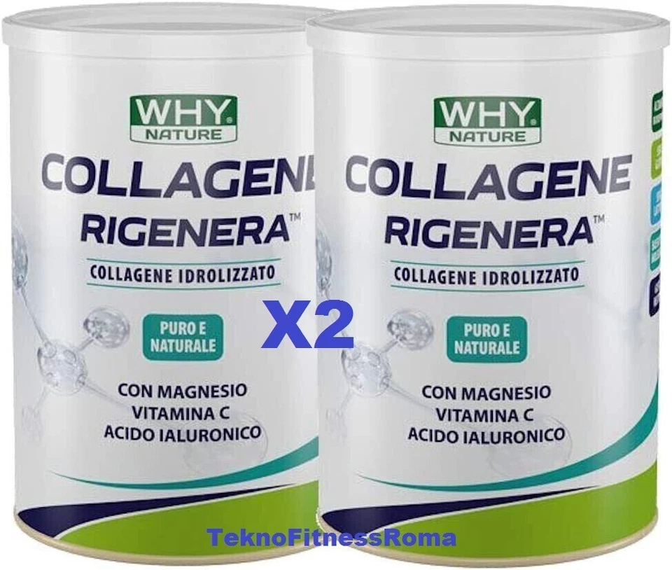 WHY NATURE COLLAGENE RIGENERA 330g x 2= 660g COLLAGENE IDROLIZZATO + vitamina C