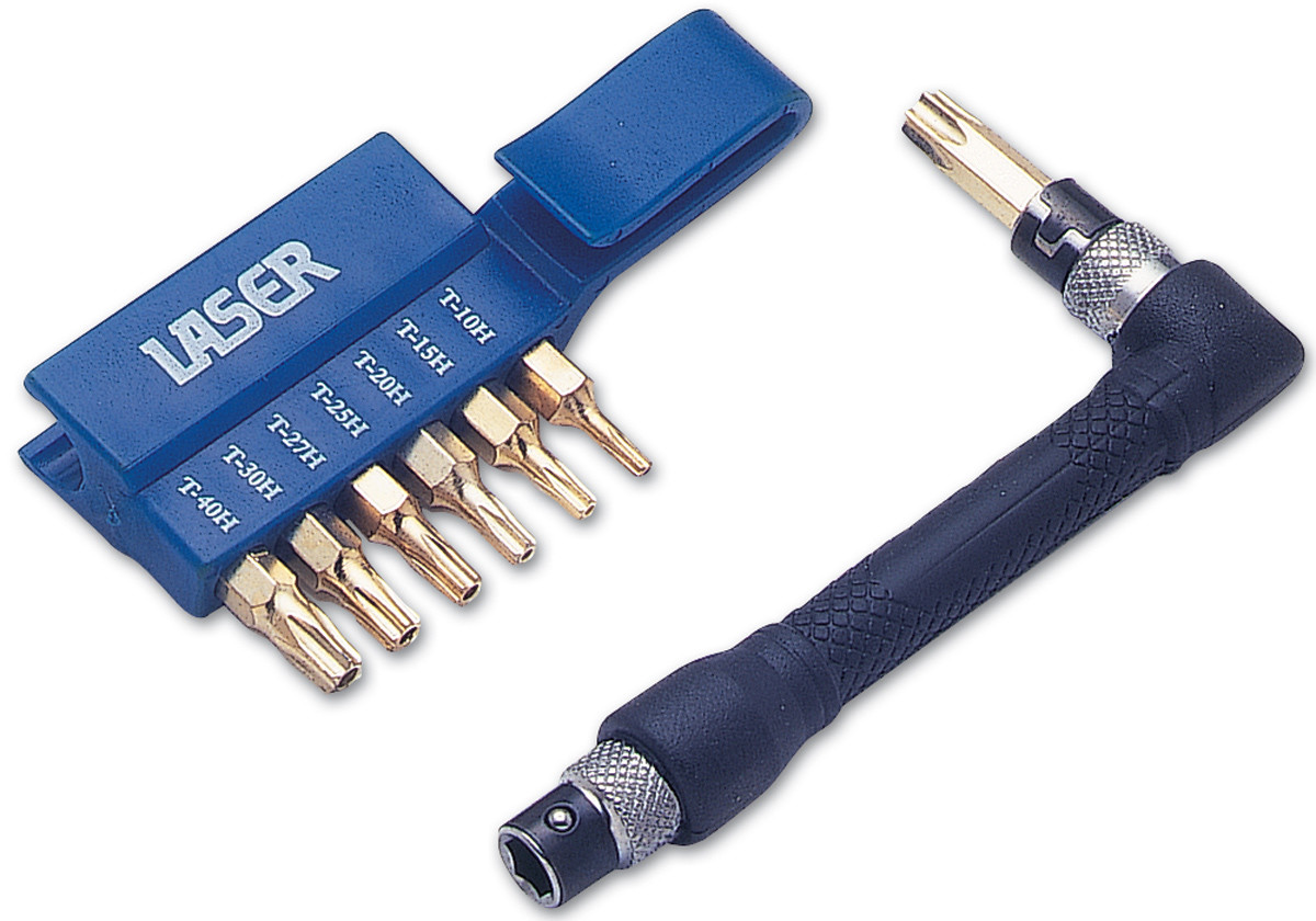Laser Tools Star Torx Bit Set Tamper Proof 7pc T10 - T40 Tools LL