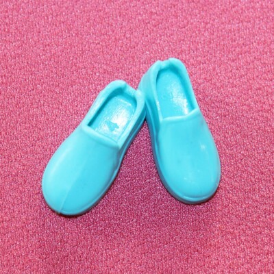 Chaussures Anciennes Pour Poupée, Modèle à Boucles, Jolies Bleues, Faites Pour Durer