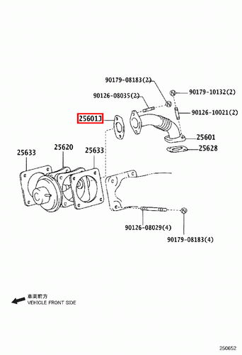 Genuine LandCruiser 105 100 Series 1HD FTE 1HZ EGR Valve Pipe Tube Gasket - Picture 8 of 10