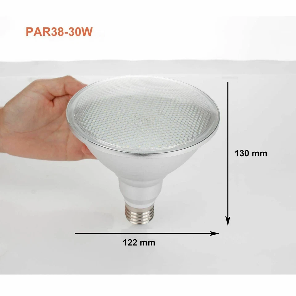 1PCS Dimmable LED PAR38 Lamps E27 30W 110V 220V 85V-265V Lights High-Quality  RK - Image 4 of 4