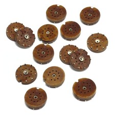16pcs 9pin Tube Socket ECC83 12AX7 EL84 6922 Bakelite Silver Plated PCB Mount