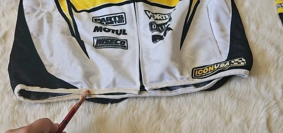 Icon Motorsports Authentic Padded Motorcycle Hooligan Asphalt Tech Jacket M - Image 3 of 4