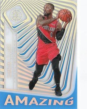 2020-21 Panini Illusions #11 Damian Lillard Amazing Sapphire
