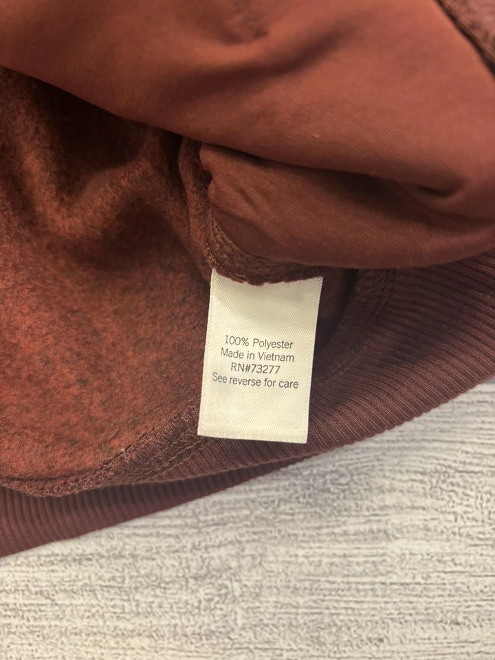 Sonoma товары для жизни свитер мужской 2XL ржавчины вересковый полный молнии флисовая куртка - Изображение 4 из 4