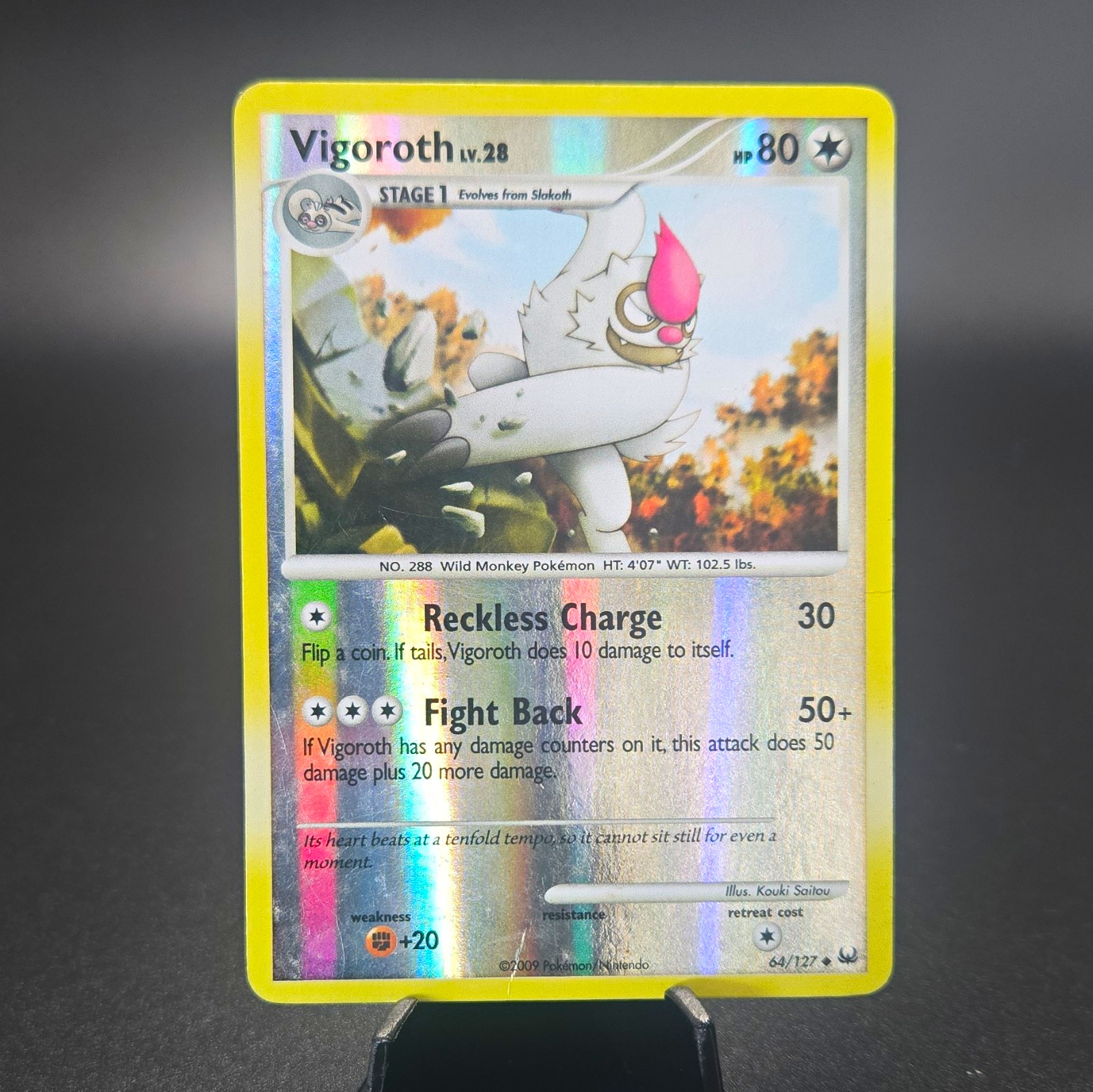 Nintendo Pokémon TCG Vigoroth 64/127 Platinum Reverse Holo Uncommon Eng 2009