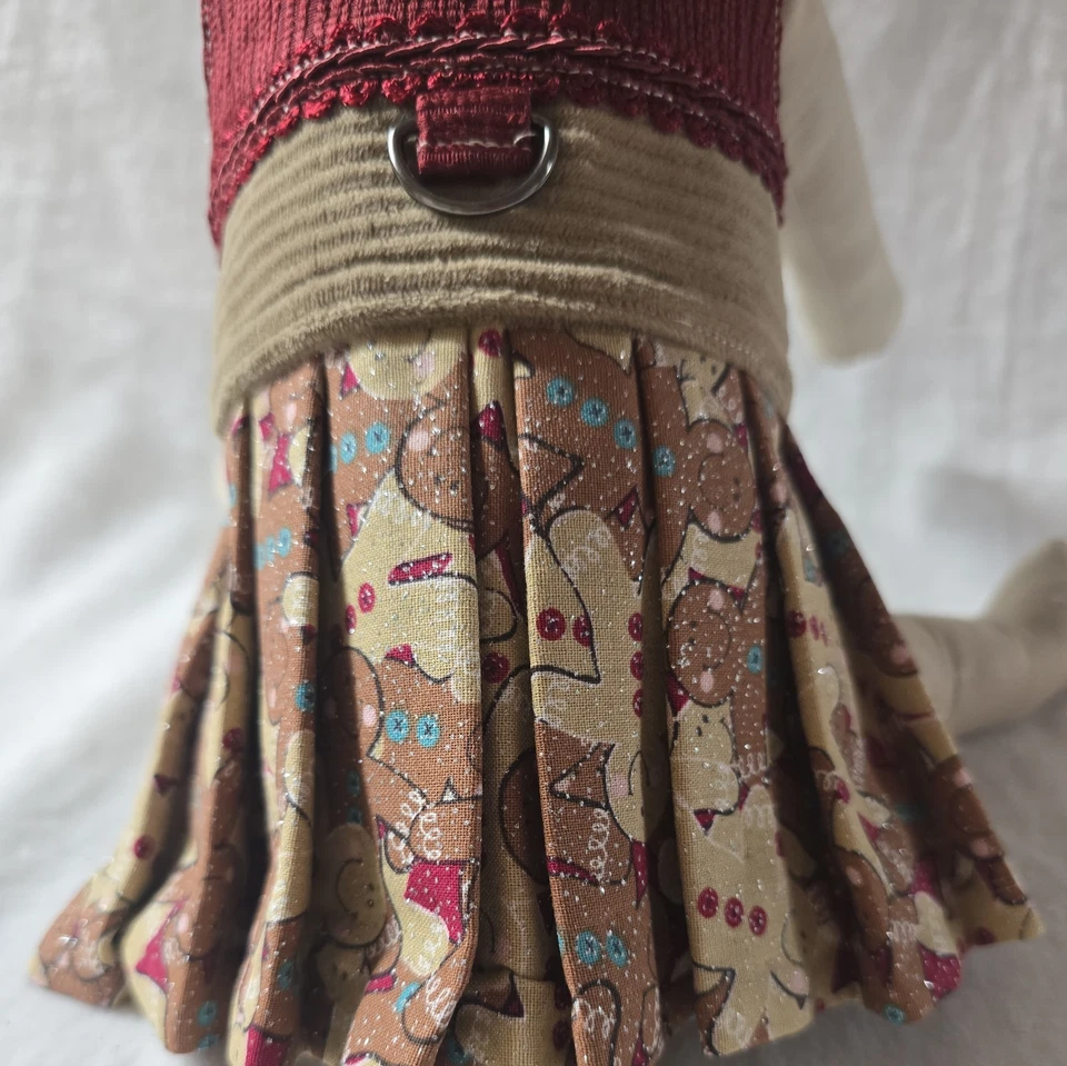 VESTIDO ARNÉS PERRO Navidad pan de jengibre hombre. hecho a mano Foto 3 de 4