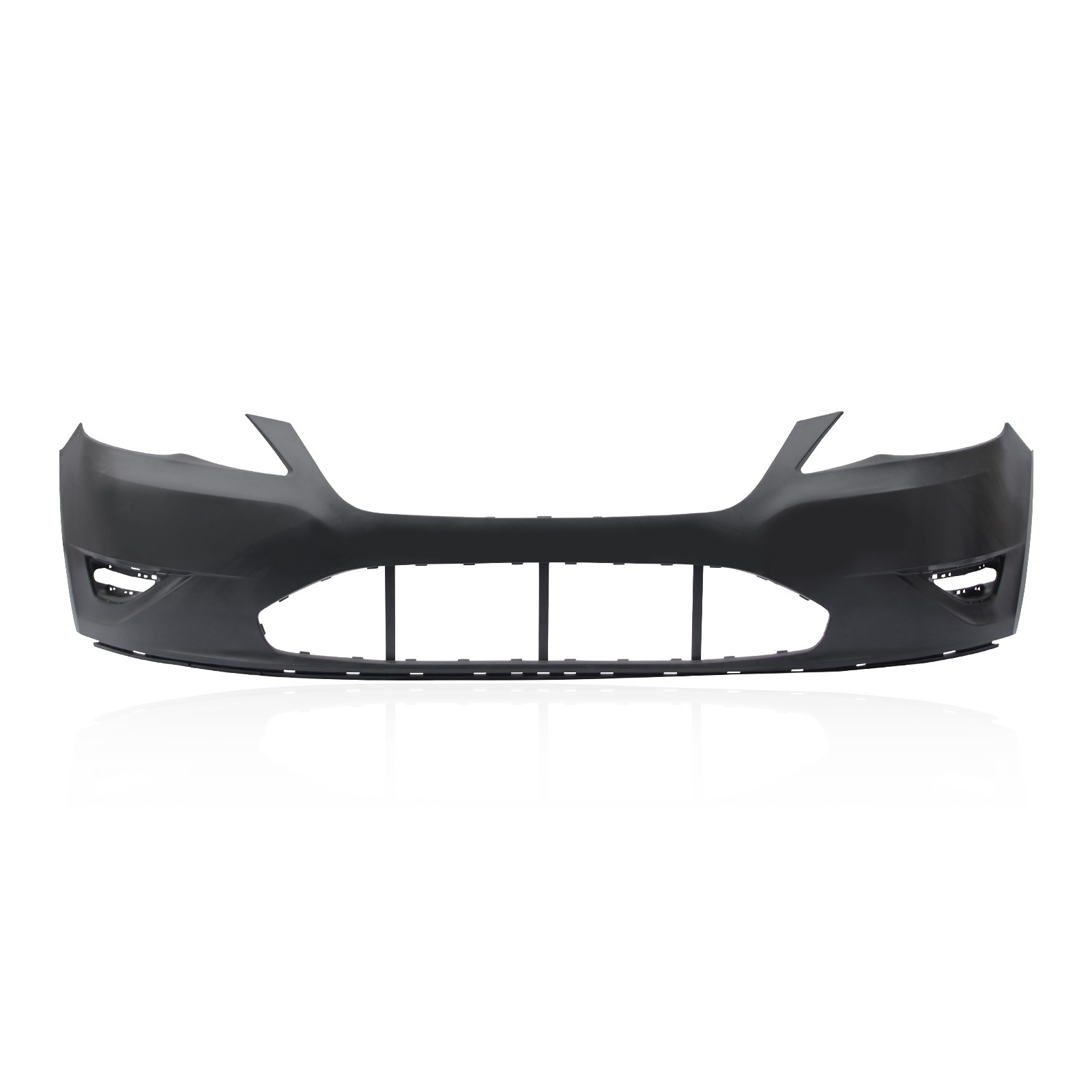Front Upper Bumper Cover For 2010-2012 Ford Taurus Primered Black W/ Fog Holes