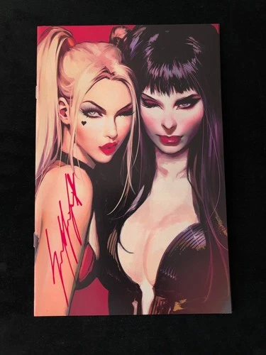 HARLEY QUINN X ELVIRA #1 SIGNED SOZOMAIKA EXCLUSIVE COA