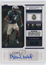2018 Contenders Draft Picks College Ticket Blue Foil Michael Gallup Auto 05gv