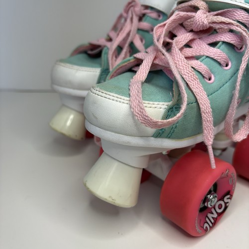 Pacer Scout ZTX Jugend Rollschuhe Größe Youth 2 Wintergrün Pink Sonic Rollen - Bild 6 von 12