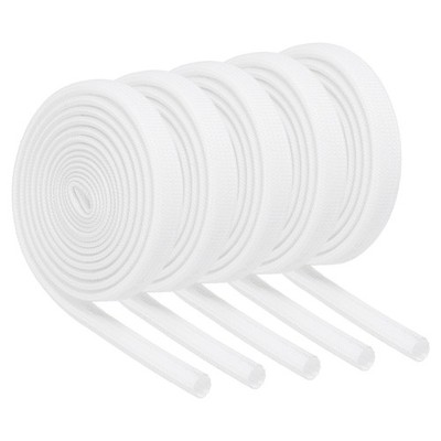 5Pcs Wire Insulation Braid  Fire Sleeve,3.28Ft-5mm ID White, High Temp Silicone